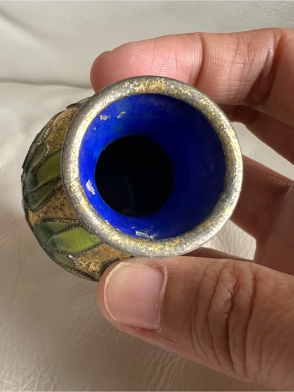Vintage Cloisonné Small Floral Vase